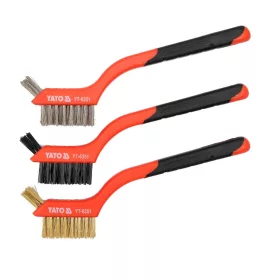 Yato drótkefe készlet 3 részes 180 mm műanyag nyéllel