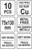 Yato rézcső tisztító szivacs 75 x 130 mm (10 db/cs)