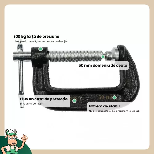 Yato c szorító 50 mm 200 kg