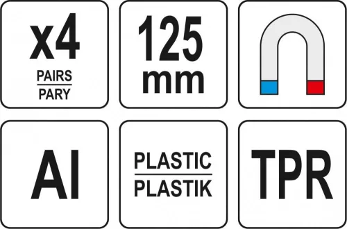Yato satu szorítópofa készlet 8 részes (4 pár) 125 mm