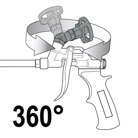 Yato purhab pisztoly állatható habtartóval teflonozott