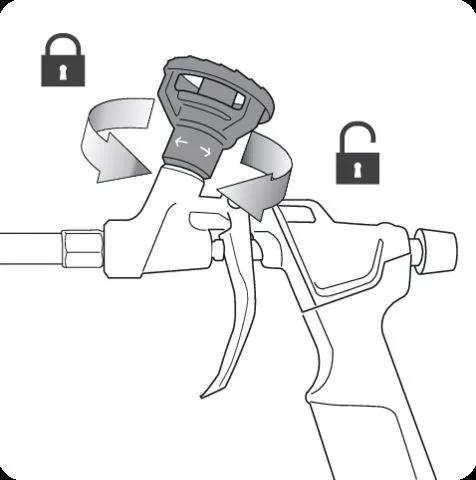 Yato purhab pisztoly zárható habtartóval teflonozott