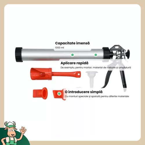 Yato kittkinyomó pisztoly 1000 ml alu