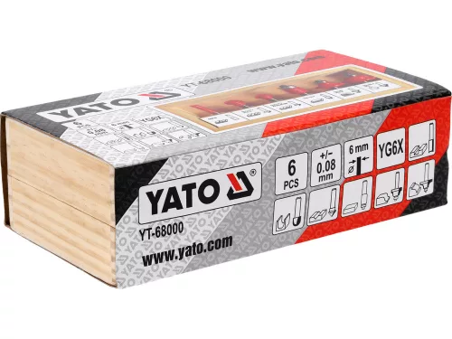 Yato felsőmaró készlet 6 részes 6 mm