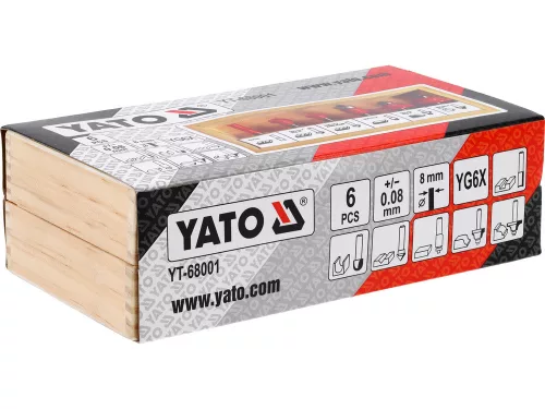 Yato felsőmaró készlet 6 részes 8 mm