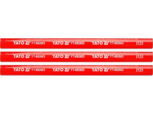 Yato ácsceruza 175 mm fára piros (3 db/csomag)
