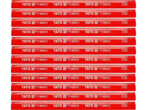 Yato ácsceruza 175 mm fára piros (12 db/csomag)