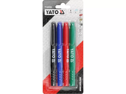 Yato filctoll készlet 4 db, fekete-zöld-kék-piros