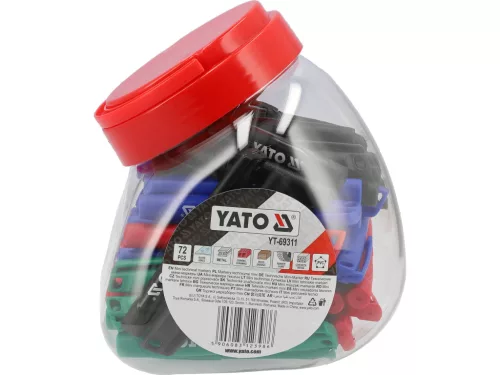 Yato filctoll készlet 72 db, fekete-zöld-kék-piros