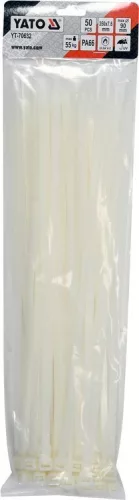 Yato kábelkötegelő fehér 350 x 7,6 mm (50 db/cs)