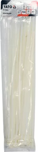 Yato kábelkötegelő fehér 400 x 7,6 mm (50 db/cs)