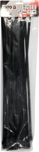 Yato kábelkötegelő fekete 400 x 7,6 mm (50 db/cs)