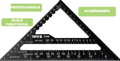 Yato talpas derékszög vonalzó 180 mm