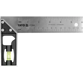 Yato derékszög 150 mm inox libellával