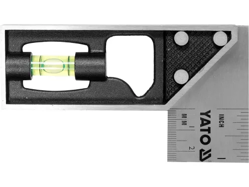 Yato derékszög 150 mm inox libellával