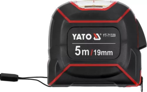 Yato mérőszalag felső nyílással 5 m x 19 mm gumírozott