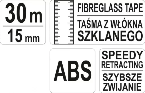 Yato üvegszálas mérőszalag 30 m x 15 mm
