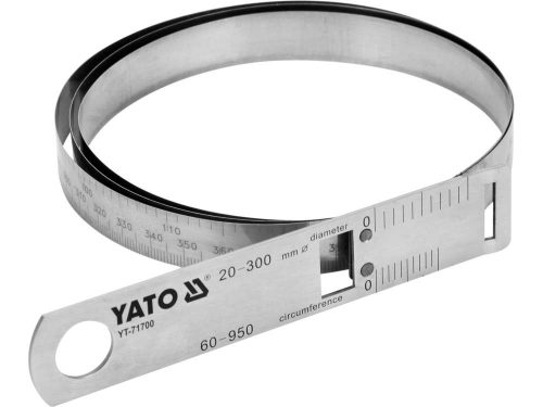 Yato precíziós mérőszalag (+-0,01 mm), átmérő 30-300 mm, körméret 60-950 mm inox