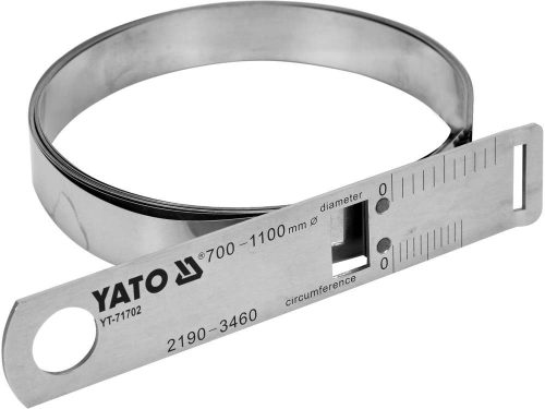 Yato precíziós mérőszalag (+-0,01 mm), átmérő 700-1100 mm, körméret 2190-3460 mm inox