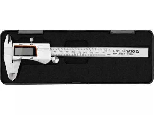 Yato digitális tolómérő 150 mm, 0,03 mm, háttérvilágítással