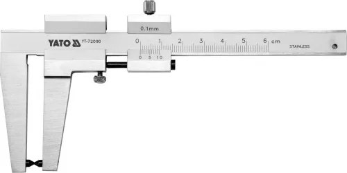 Yato féktárcsa vastagság mérő 0-60 mm/0,1 mm mérési tartomány, 160 mm hosszú