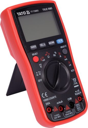 Yato digitális multiméter TRUE RMS többfunkciós LCD-kijelzővel