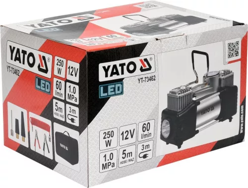 Yato autós kompresszor 12V 10 bar 250W