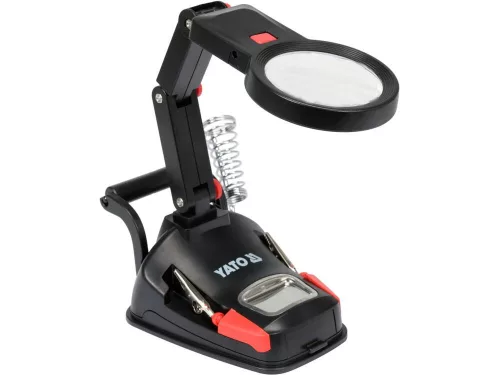 Yato forrasztó állvány nagyítóval és LED lámpával