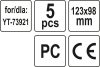 Yato hegesztőüveg 123 x 98 mm (5 db/cs)