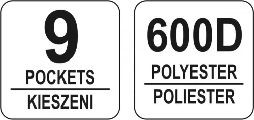 Yato szerszámos táska csővázas 9 zsebes