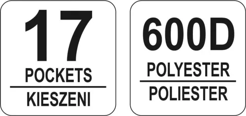 Yato szerszámos táska csővázas 17 zsebes