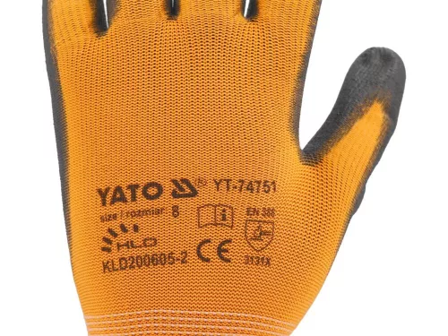 Yato munkavédelmi kesztyű PU mártott 8-as