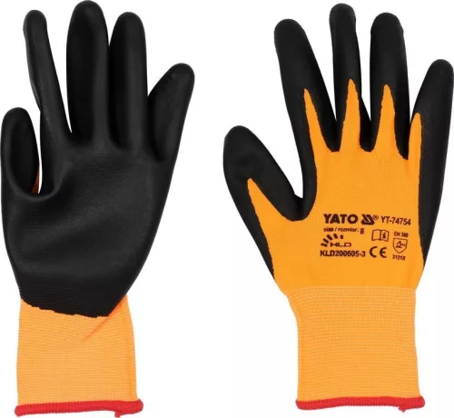 Yato munkavédelmi kesztyű nitril mártott 8-as