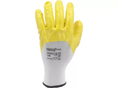 Yato szerelő kesztyű (Nitril mártott SÁRGA) 9-es