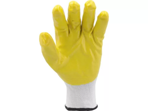 Yato szerelő kesztyű (Nitril mártott SÁRGA) 9-es