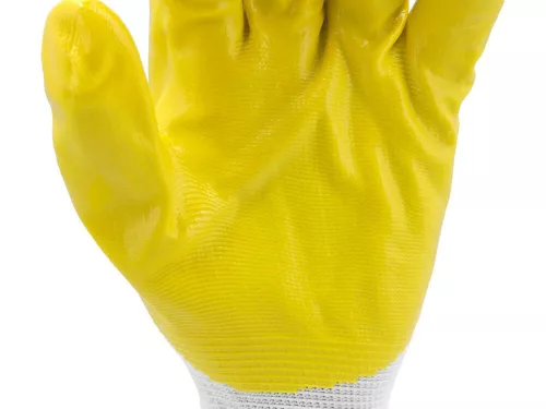 Yato szerelő kesztyű (Nitril mártott SÁRGA) 9-es