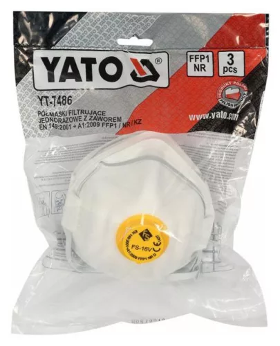 Yato pormaszk FFP1NR szelepes (3 db/cs)