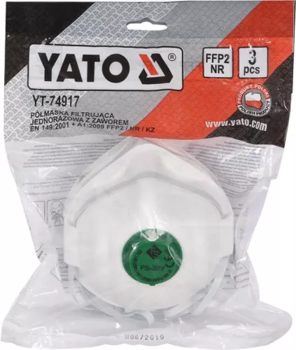 Yato pormaszk FFP2/KZ NR szelepes (3 db/cs)