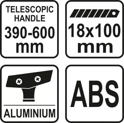 Yato üvegkaparó teleszkópos nyéllel 390-600 mm