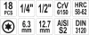 Yato bit dugókulcs készlet 18 részes Torx 1/4", 1/2" CrV