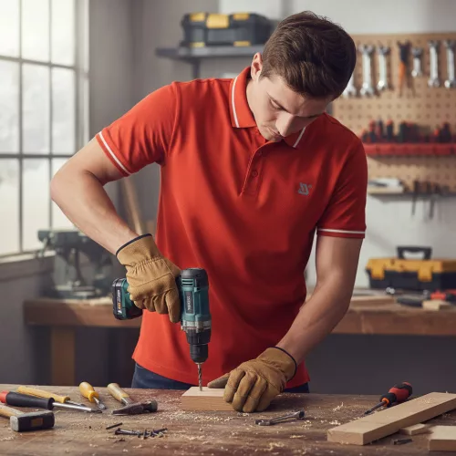 Yato galléros póló L-es méret piros