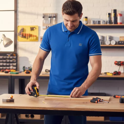 Yato galléros póló L-es méret kék