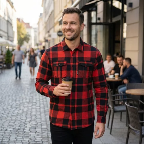 Yato kockás ing XXXL-es méret piros