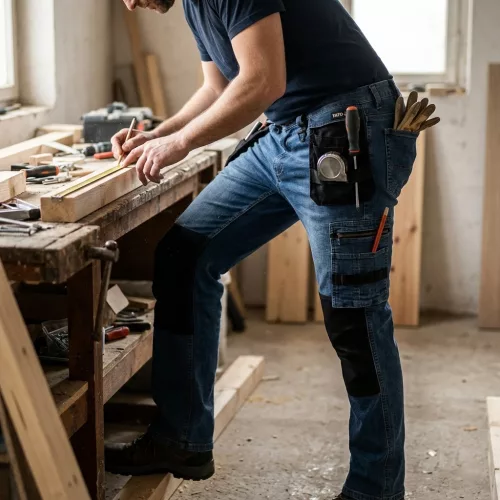 Yato munkavédelmi farmer hosszúnadrág S-es méret 17 zsebes sötétkék