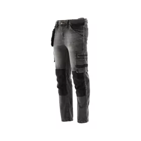 Yato munkavédelmi farmer hosszúnadrág L/XL-es méret 17 zsebes szürke