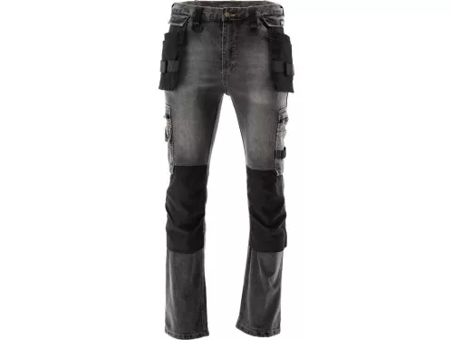 Yato munkavédelmi farmer hosszúnadrág L/XL-es méret 17 zsebes szürke