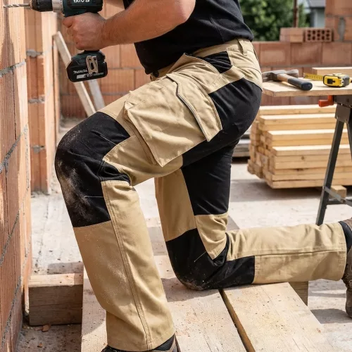 Yato munkavédelmi hosszúnadrág L-es méret khaki SERWAL