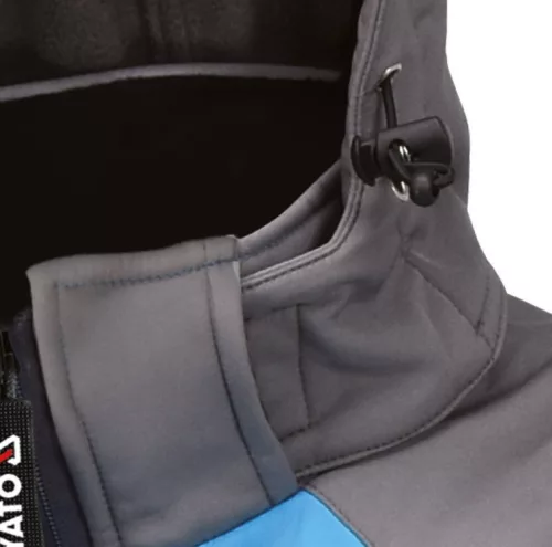 Yato munkavédelmi softshell kabát kapucnival kék-szürke M-es méret