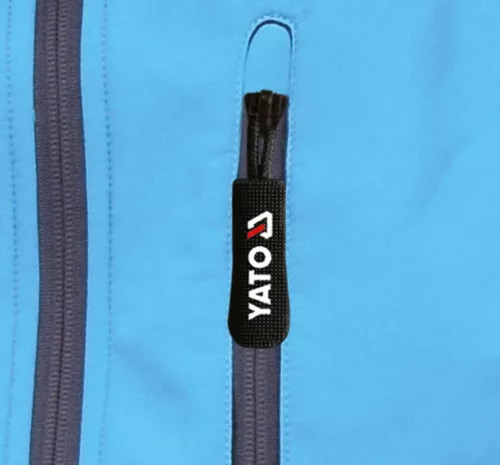 Yato munkavédelmi softshell kabát kapucnival kék-szürke M-es méret