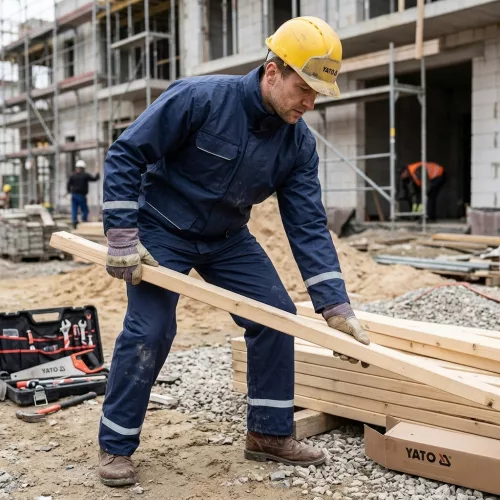 Yato munkavédelmi szett kabát + nadrág kék 3XL -es méret